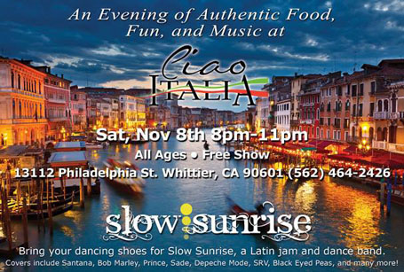 Slow Sunrise @ Ciao Italia